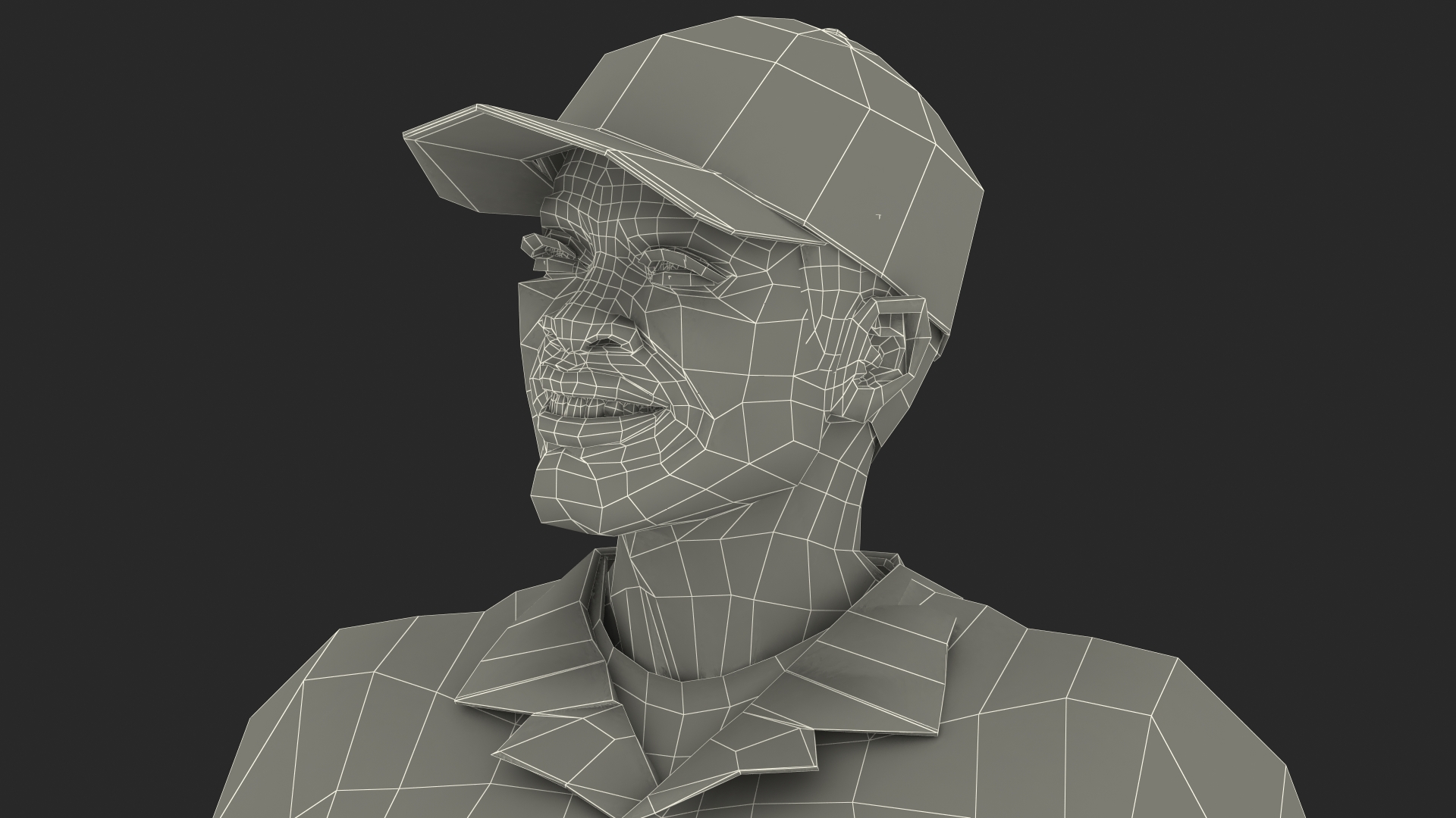 Light Skin Black Car Mechanic 3D model
