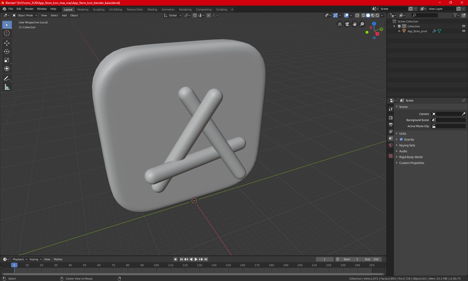 App Store Icon 3D model