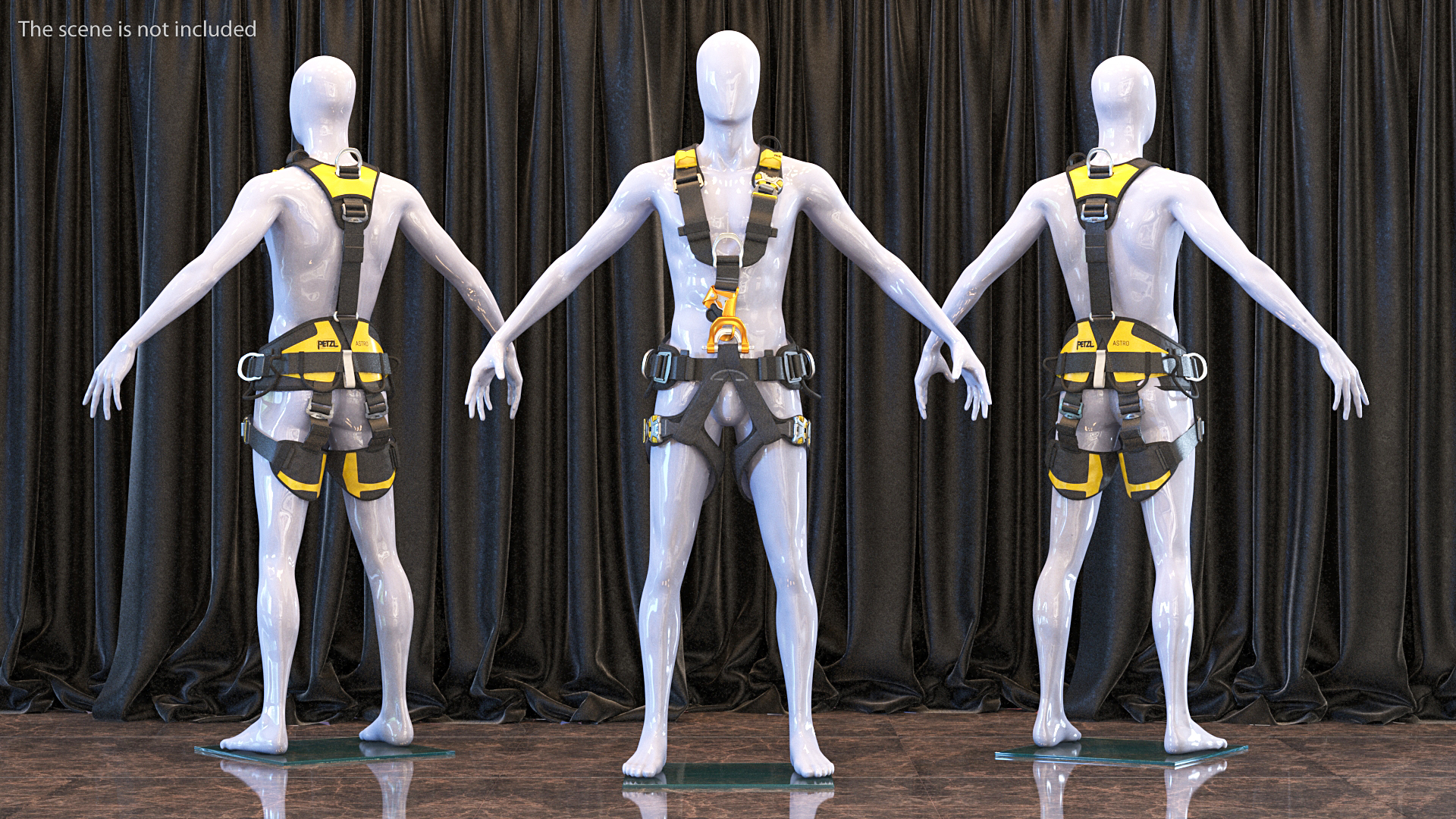 3D Petzl Astro Bod Fast Full Body Harness model