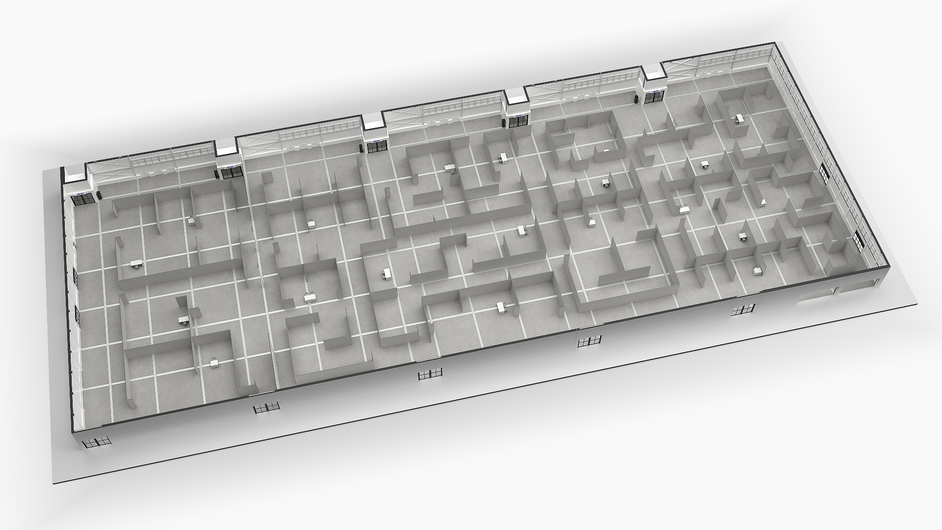Office Cubicle Workspace 3D model