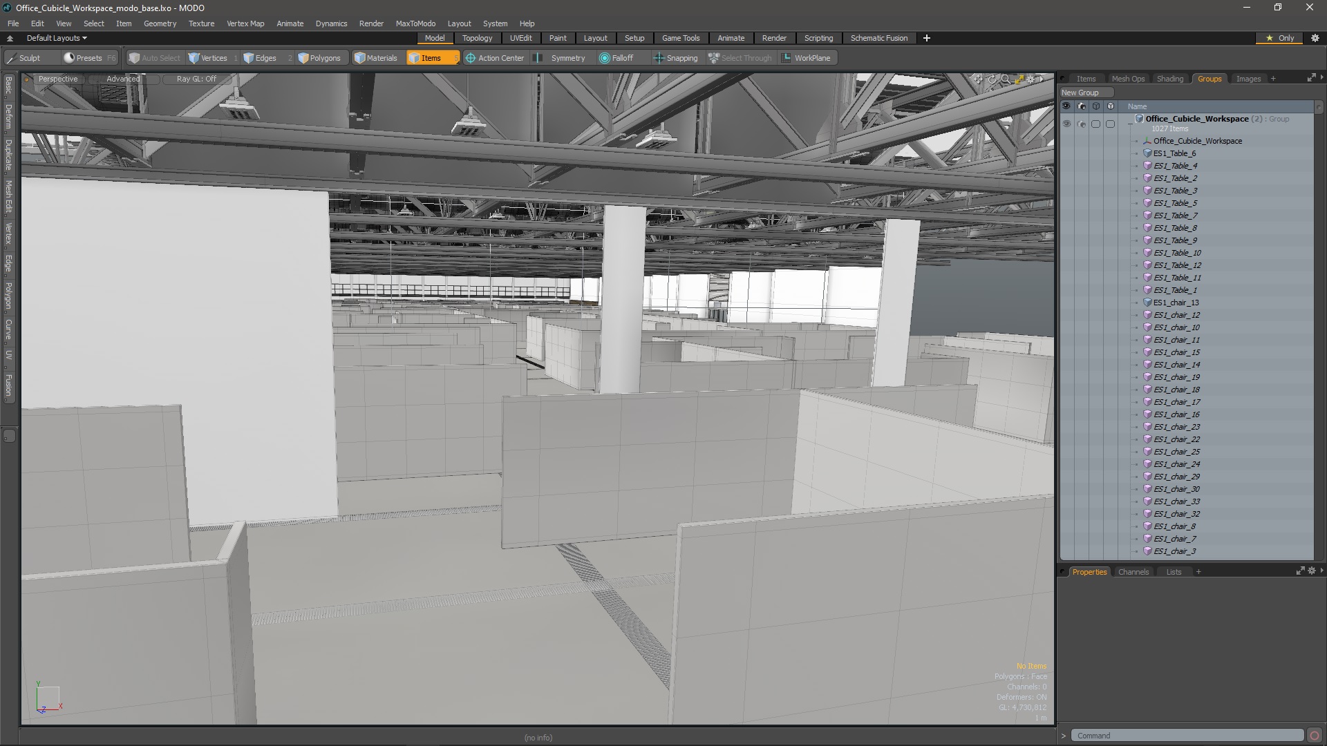 Office Cubicle Workspace 3D model