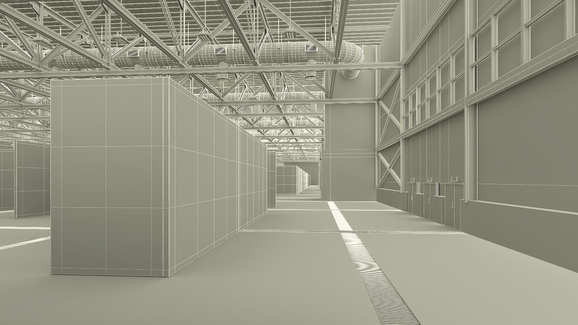 Office Cubicle Workspace 3D model
