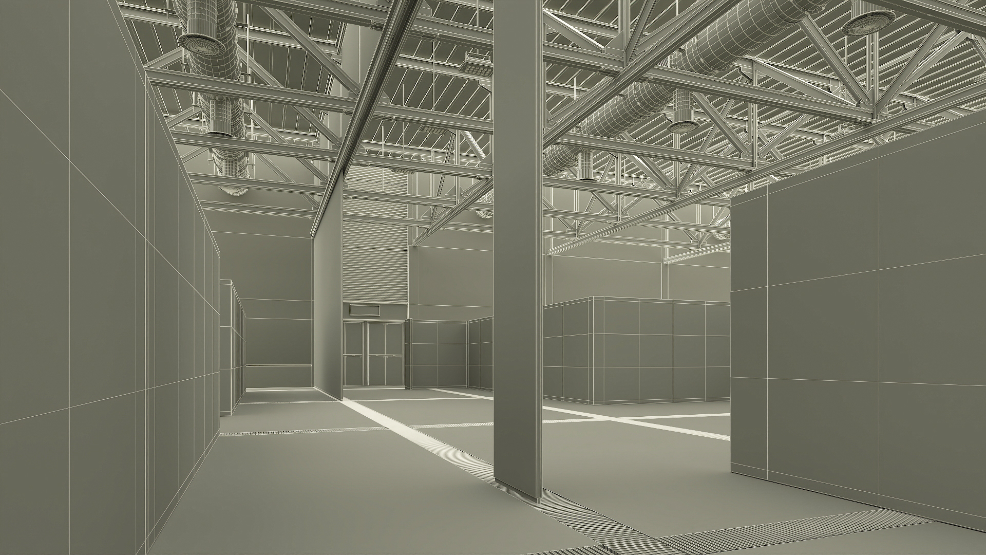 Office Cubicle Workspace 3D model