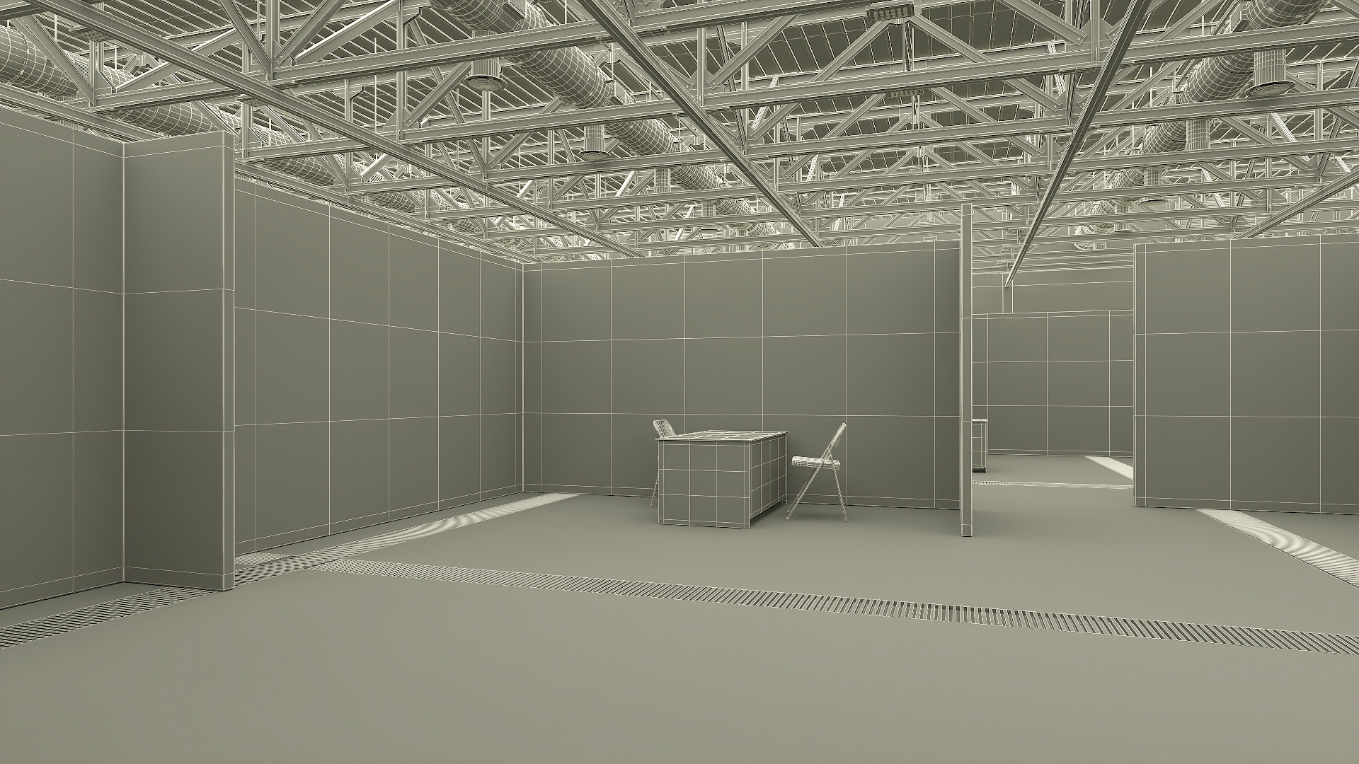 Office Cubicle Workspace 3D model