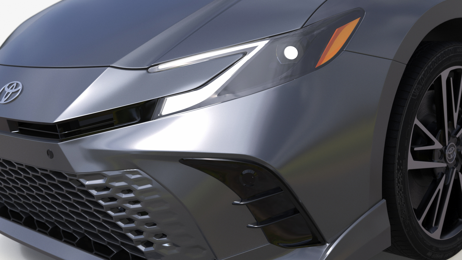 3D model Toyota Camry 2025 Hybrid Celestial Silver Metallic