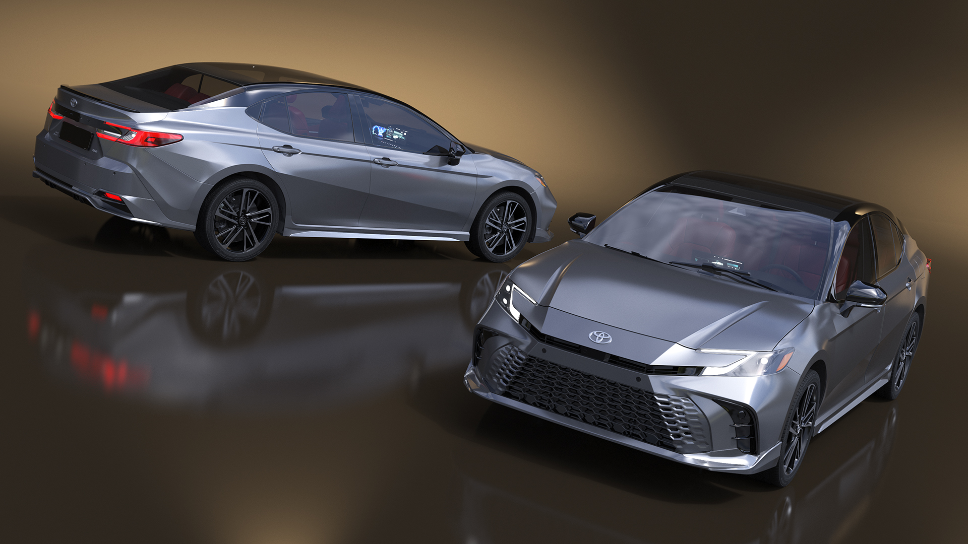 3D model Toyota Camry 2025 Hybrid Celestial Silver Metallic