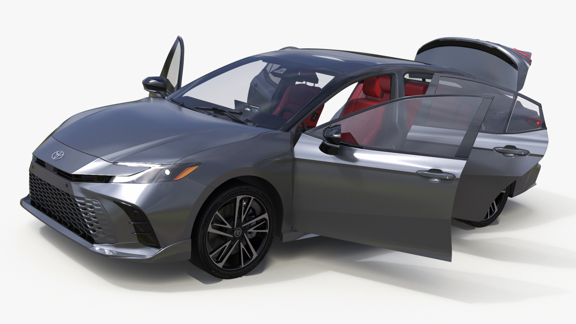 3D model Toyota Camry 2025 Hybrid Celestial Silver Metallic