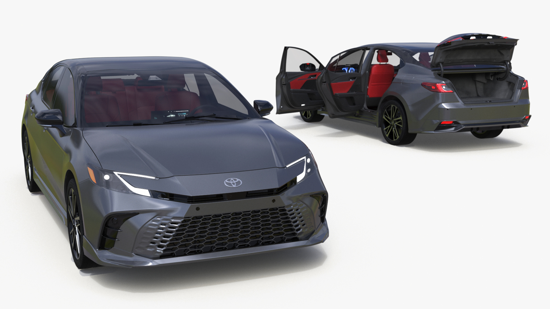 3D model Toyota Camry 2025 Hybrid Celestial Silver Metallic