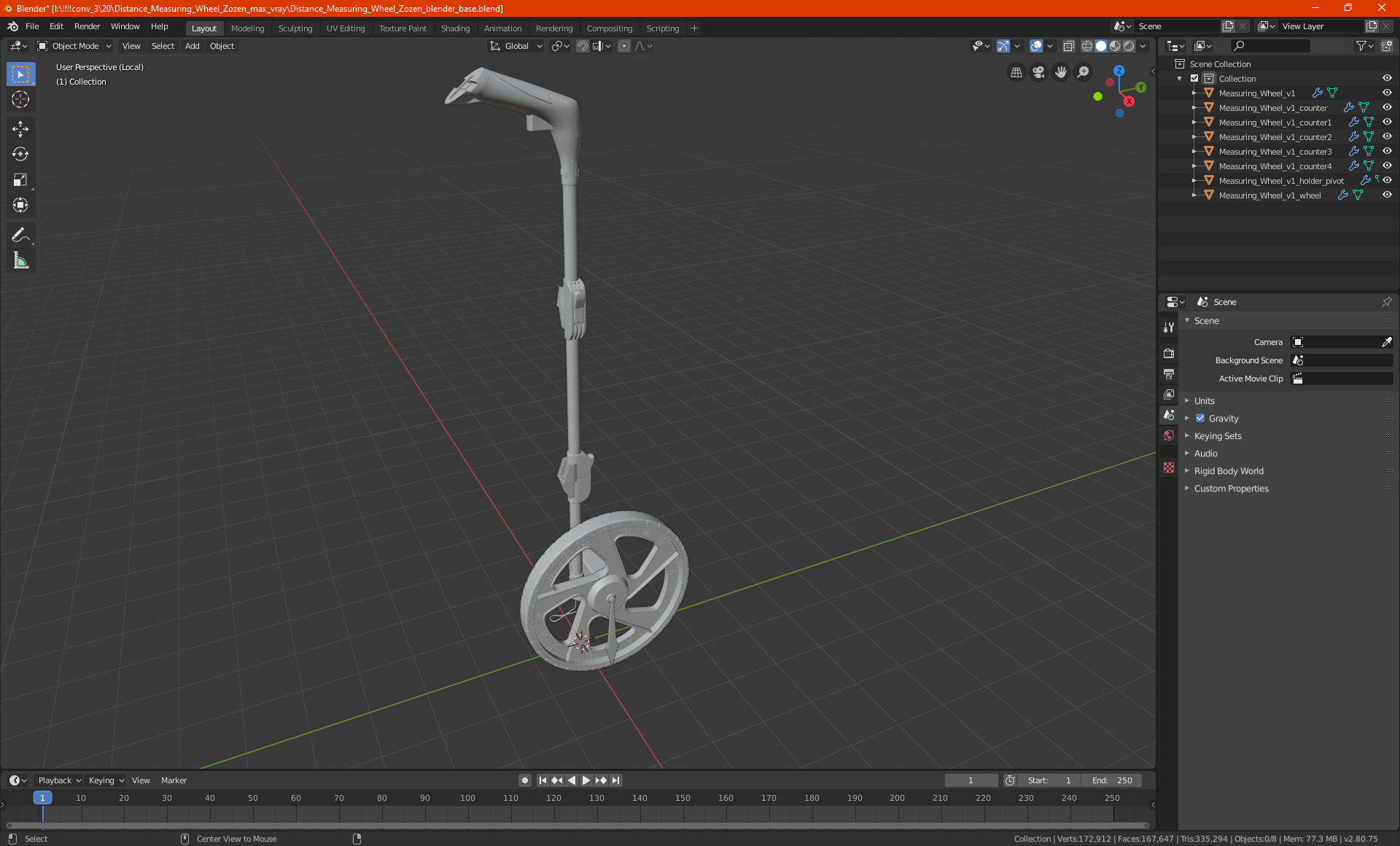 3D model Distance Measuring Wheel Zozen