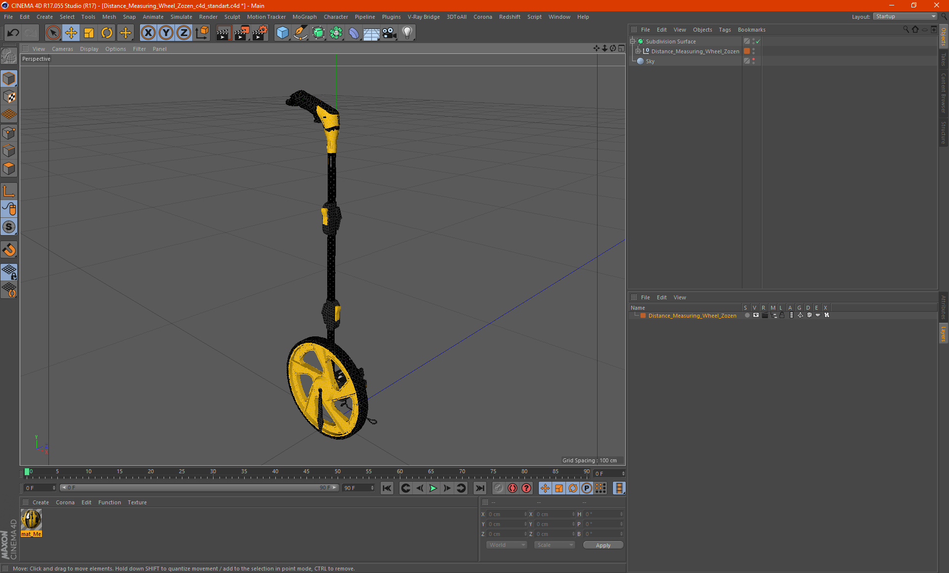 3D model Distance Measuring Wheel Zozen