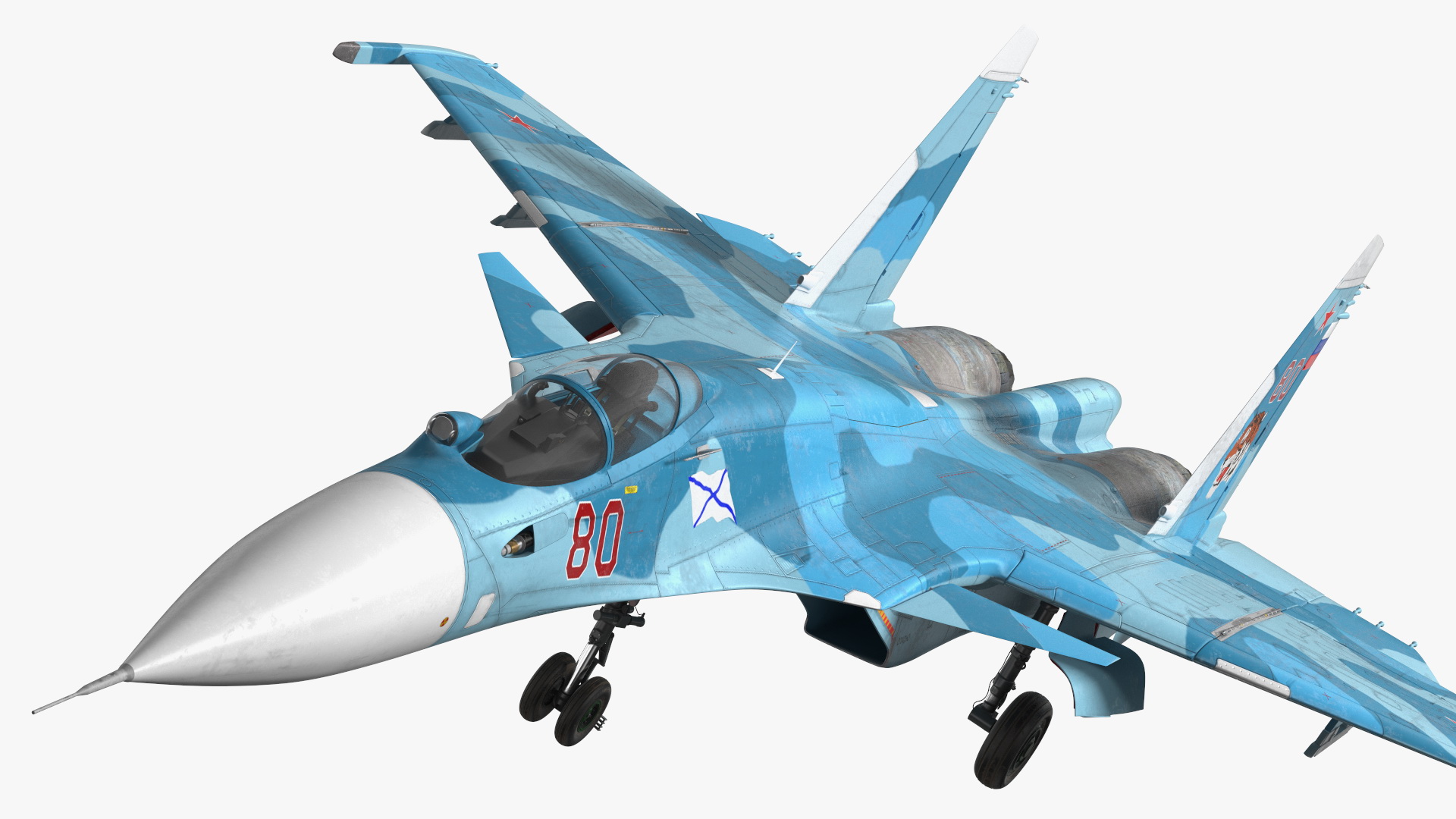3D Sukhoi SU-33 Russian Navy Multirole Fighter model