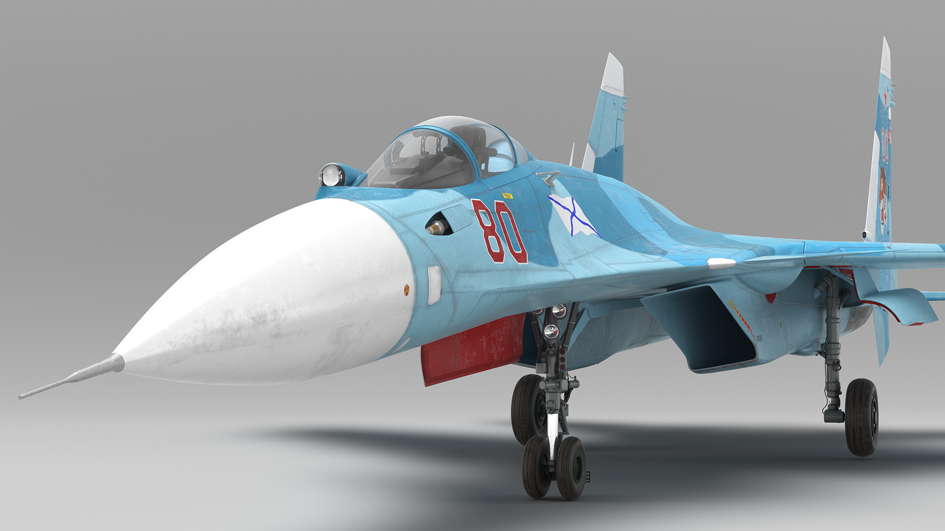 3D Sukhoi SU-33 Russian Navy Multirole Fighter model