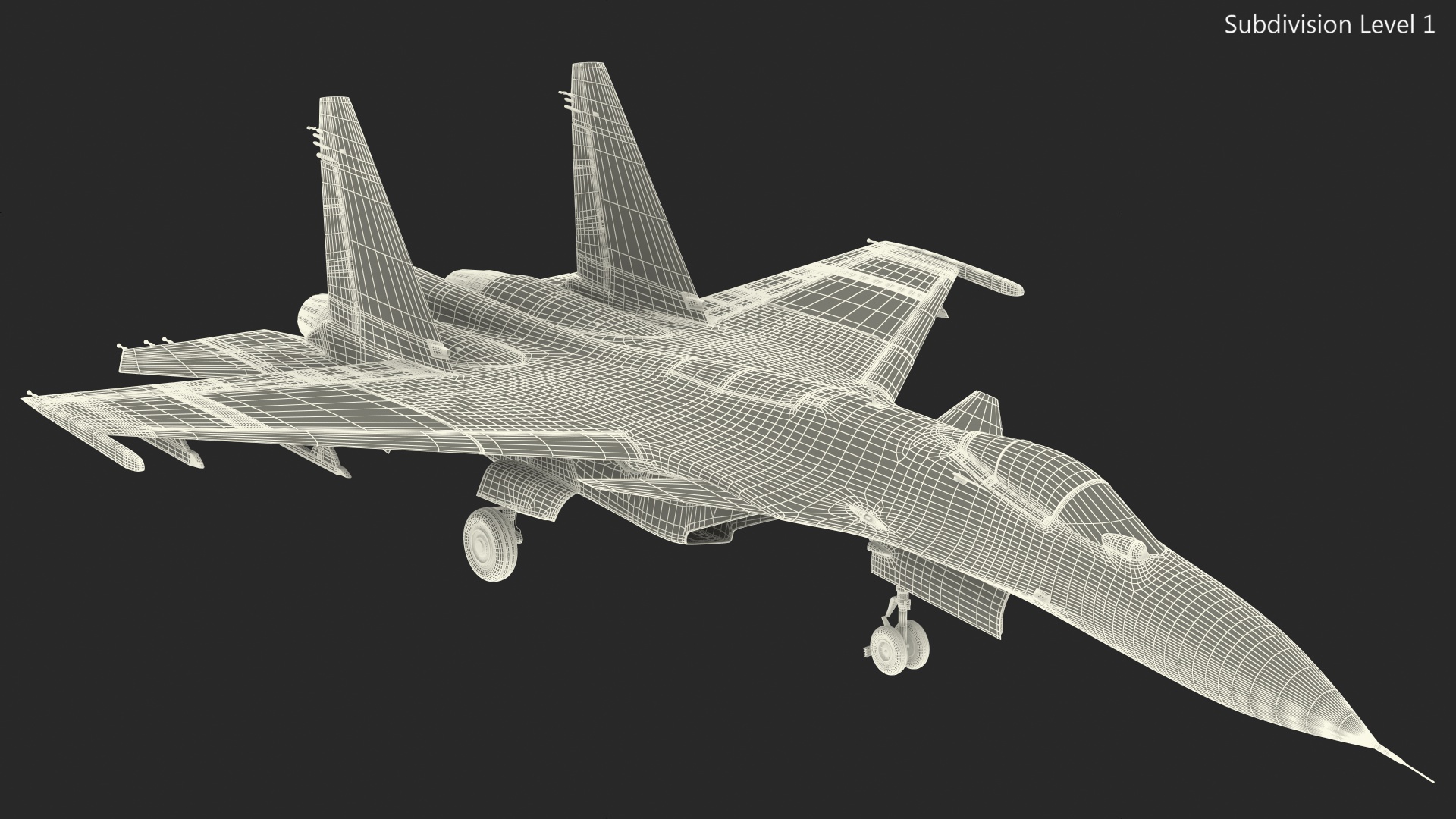 3D Sukhoi SU-33 Russian Navy Multirole Fighter model