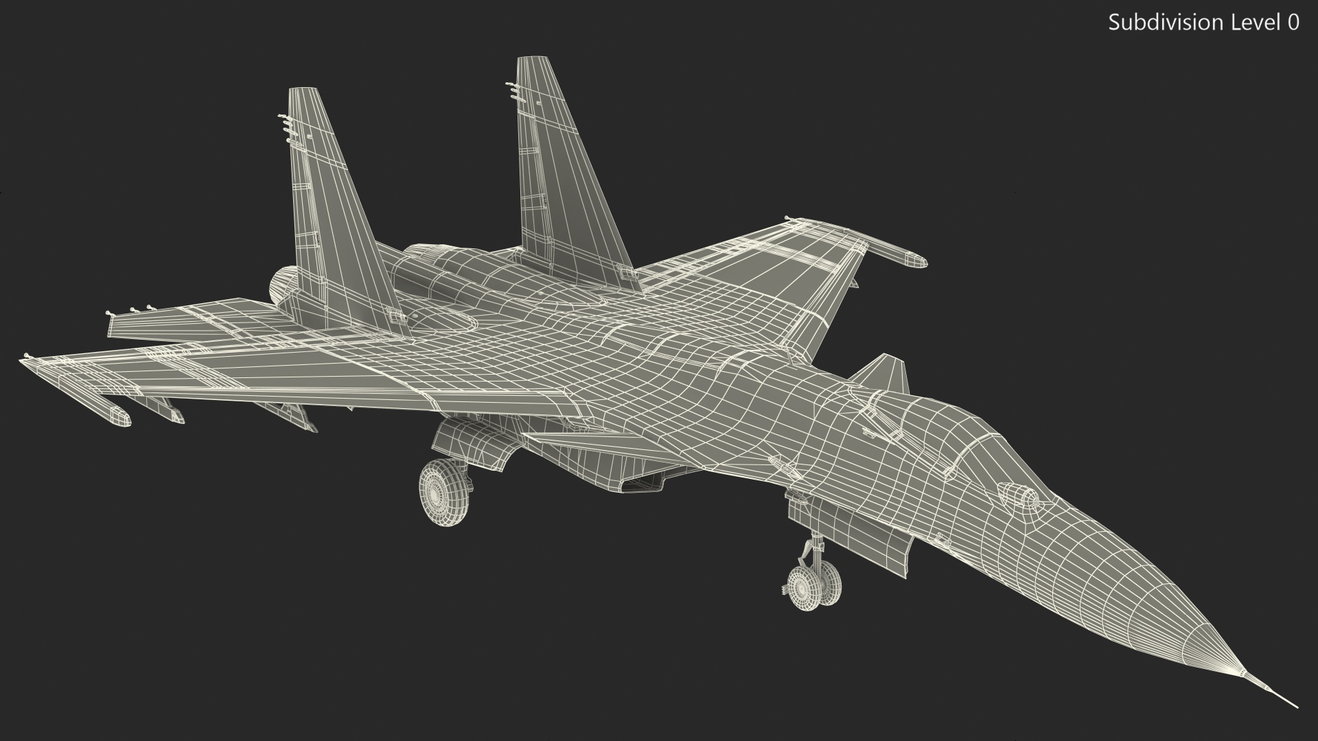 3D Sukhoi SU-33 Russian Navy Multirole Fighter model