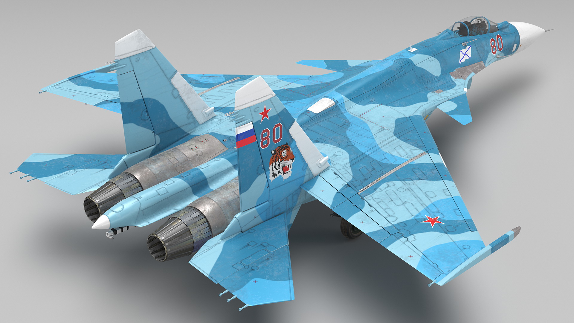 3D Sukhoi SU-33 Russian Navy Multirole Fighter model