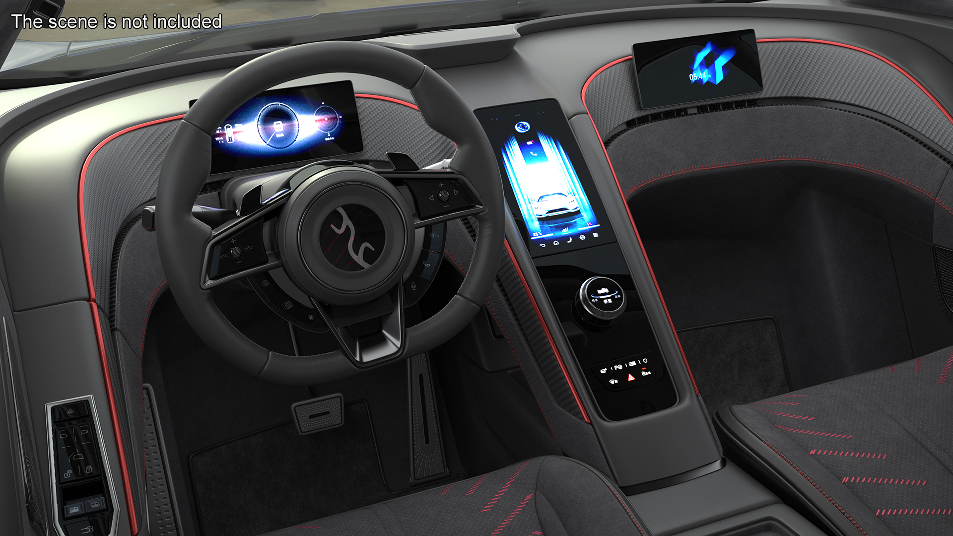 3D BYD Yangwang U9 Violet Supercar Rigged model