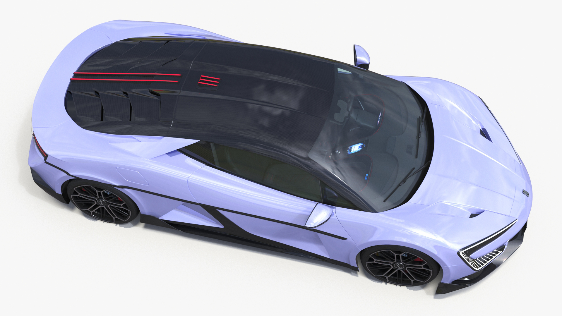 3D BYD Yangwang U9 Violet Supercar Rigged model