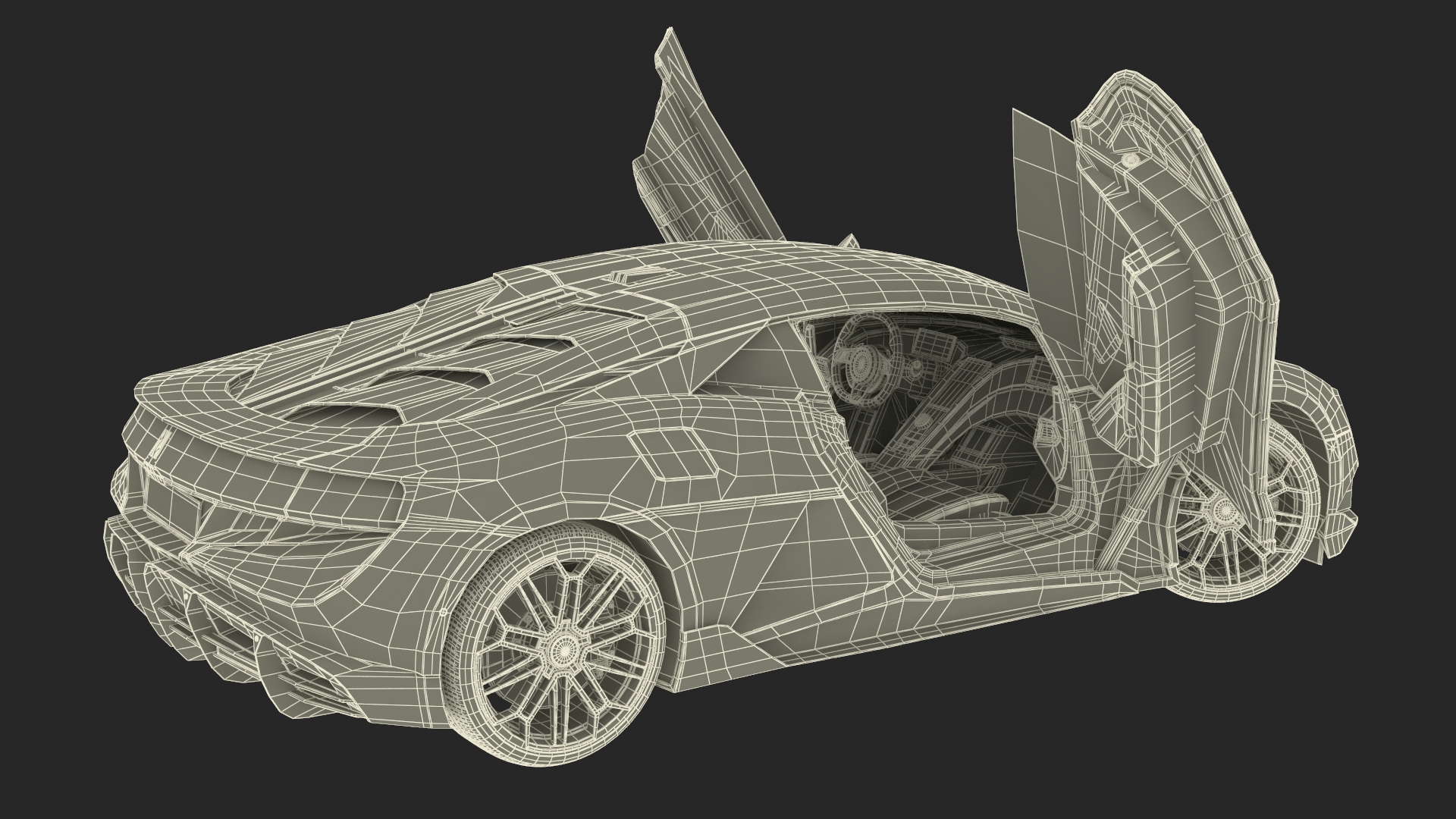 3D BYD Yangwang U9 Violet Supercar Rigged model