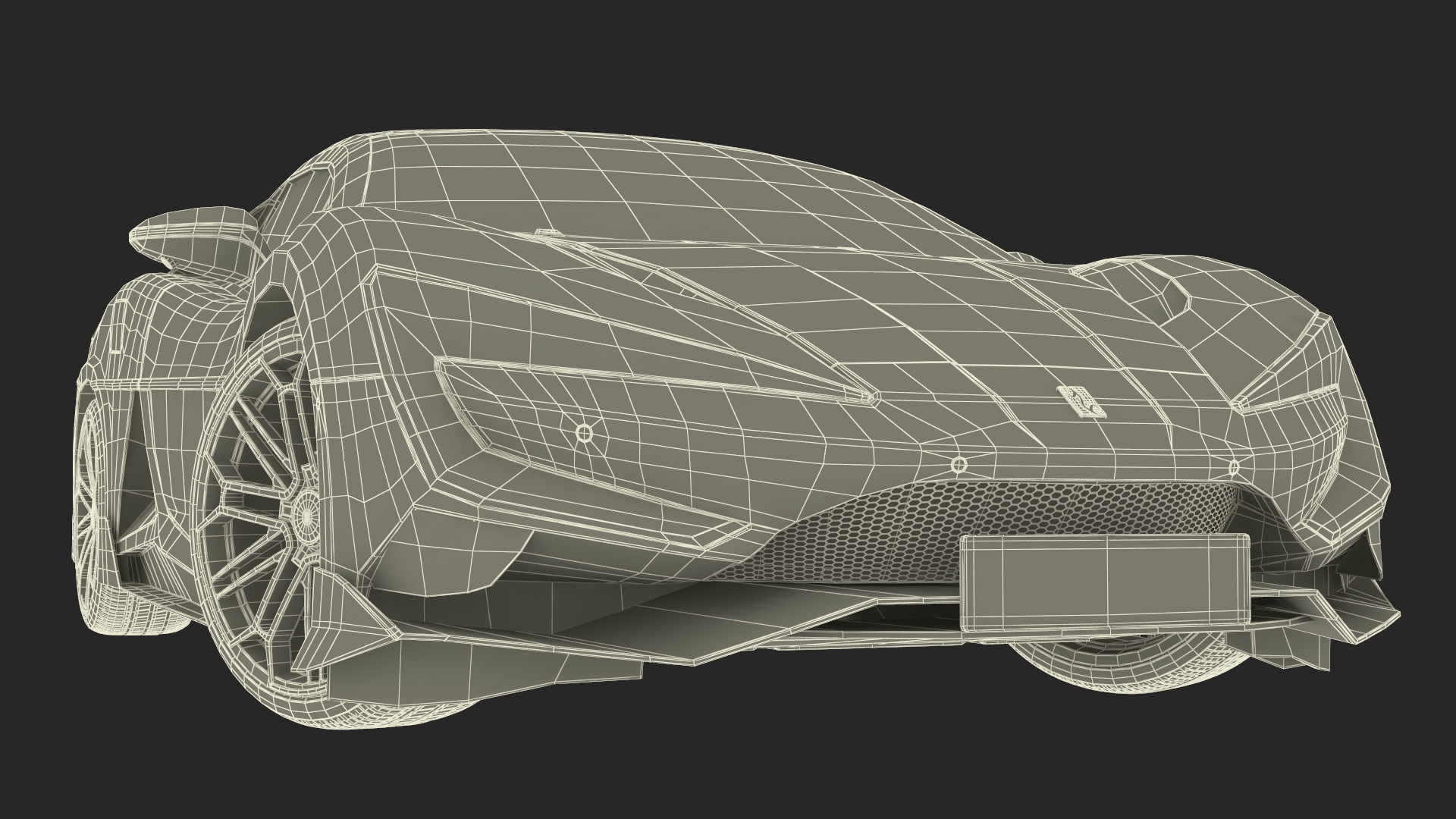 3D BYD Yangwang U9 Violet Supercar Rigged model