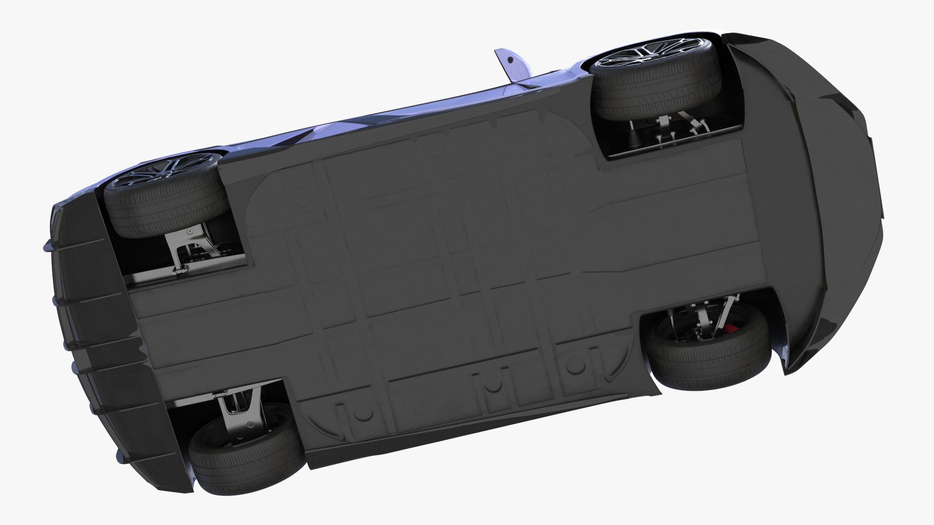 3D BYD Yangwang U9 Violet Supercar Rigged model