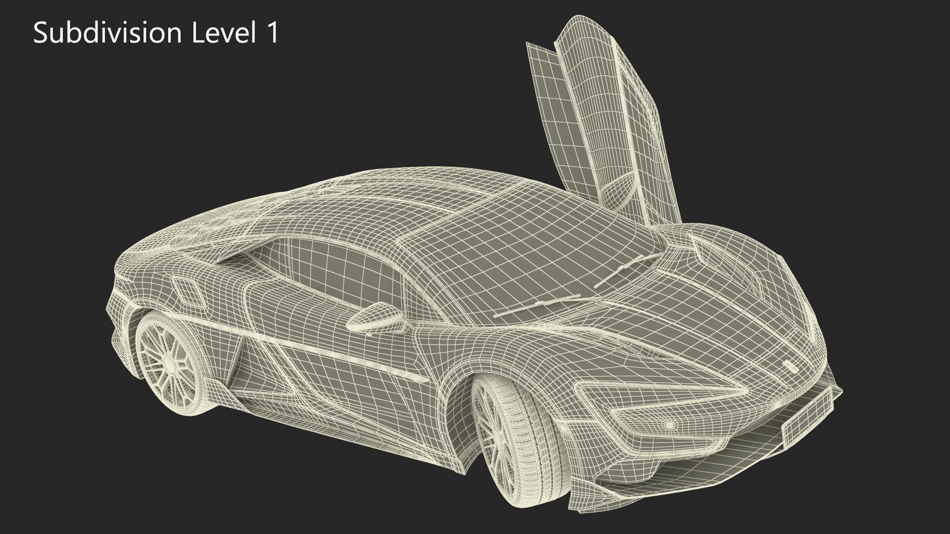 3D BYD Yangwang U9 Violet Supercar Rigged model