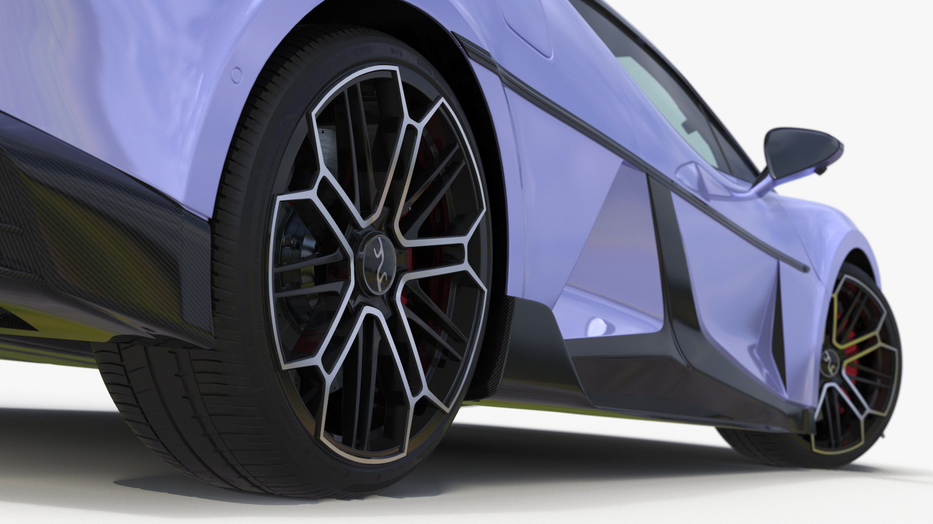 3D BYD Yangwang U9 Violet Supercar Rigged model