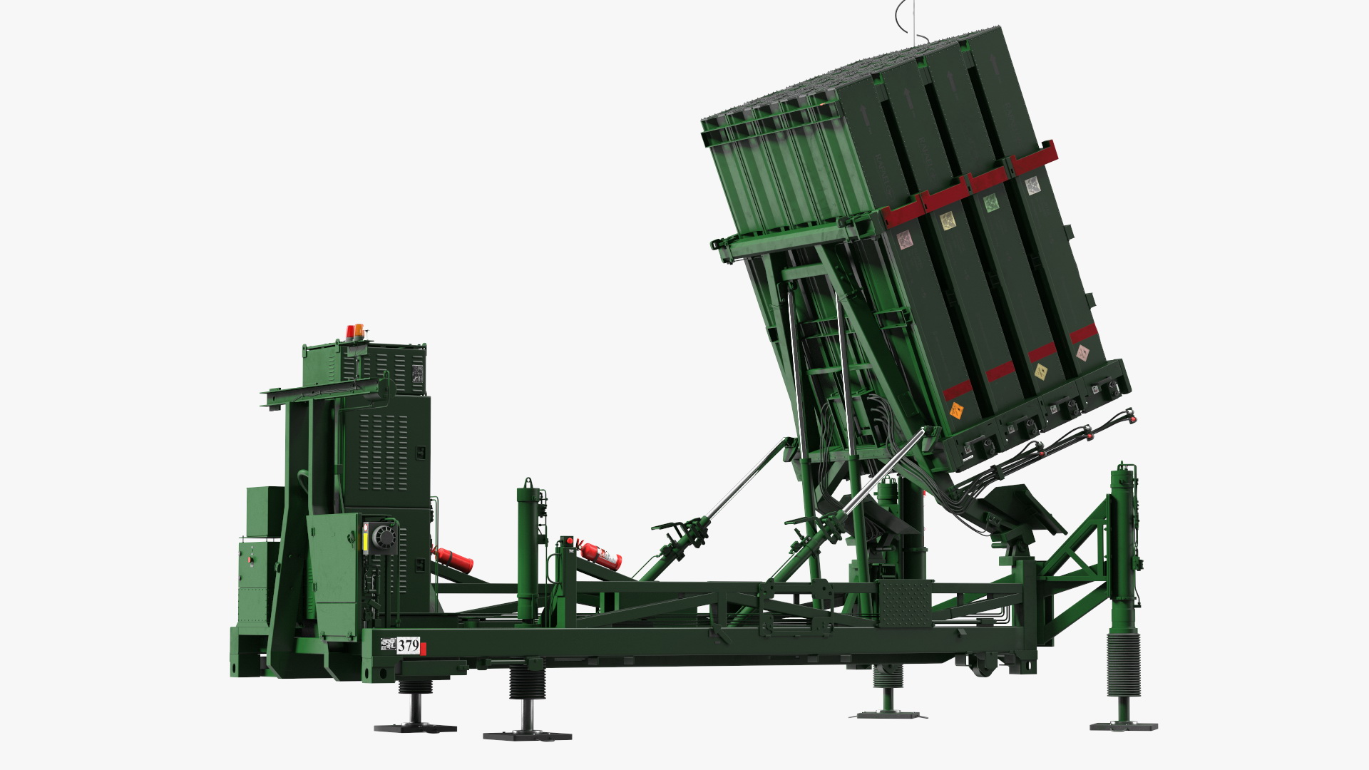 Armed Iron Dome Air Defense Batteries 3D