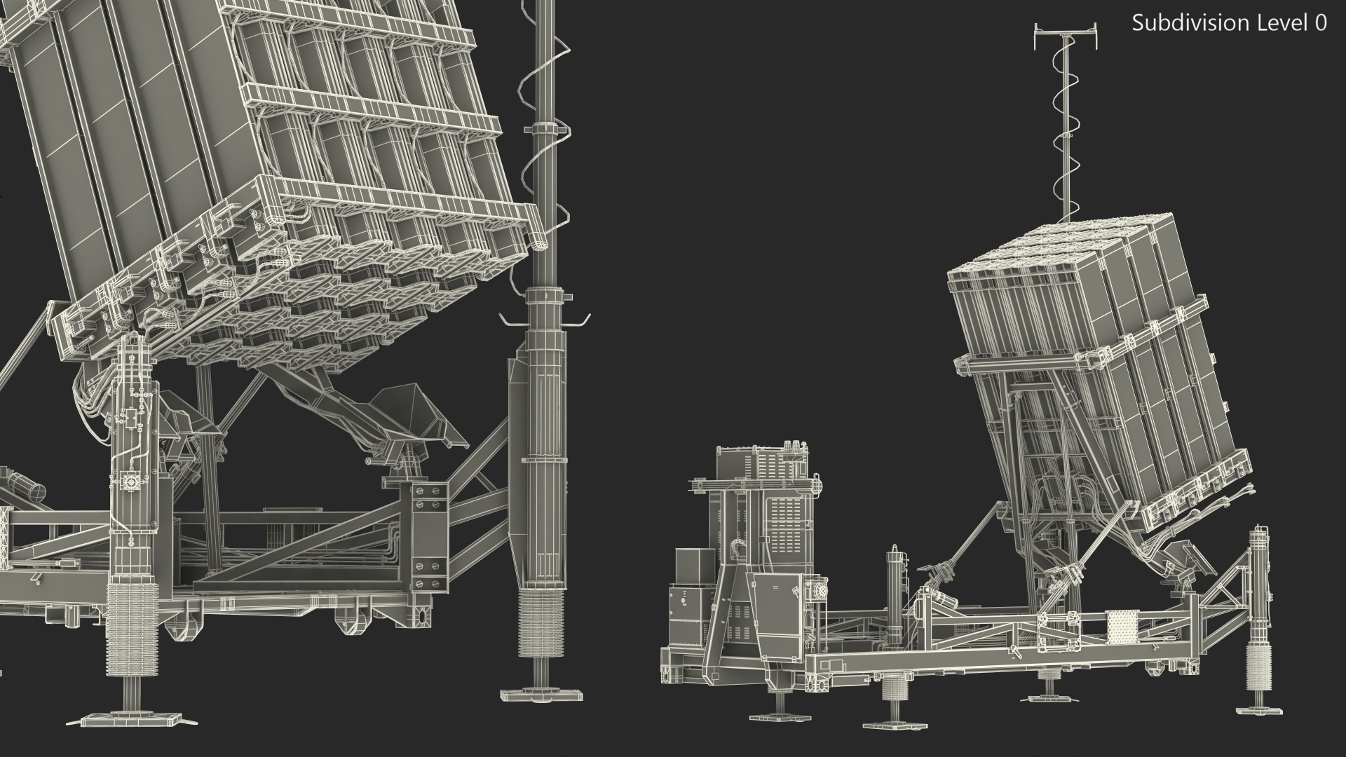 Armed Iron Dome Air Defense Batteries 3D