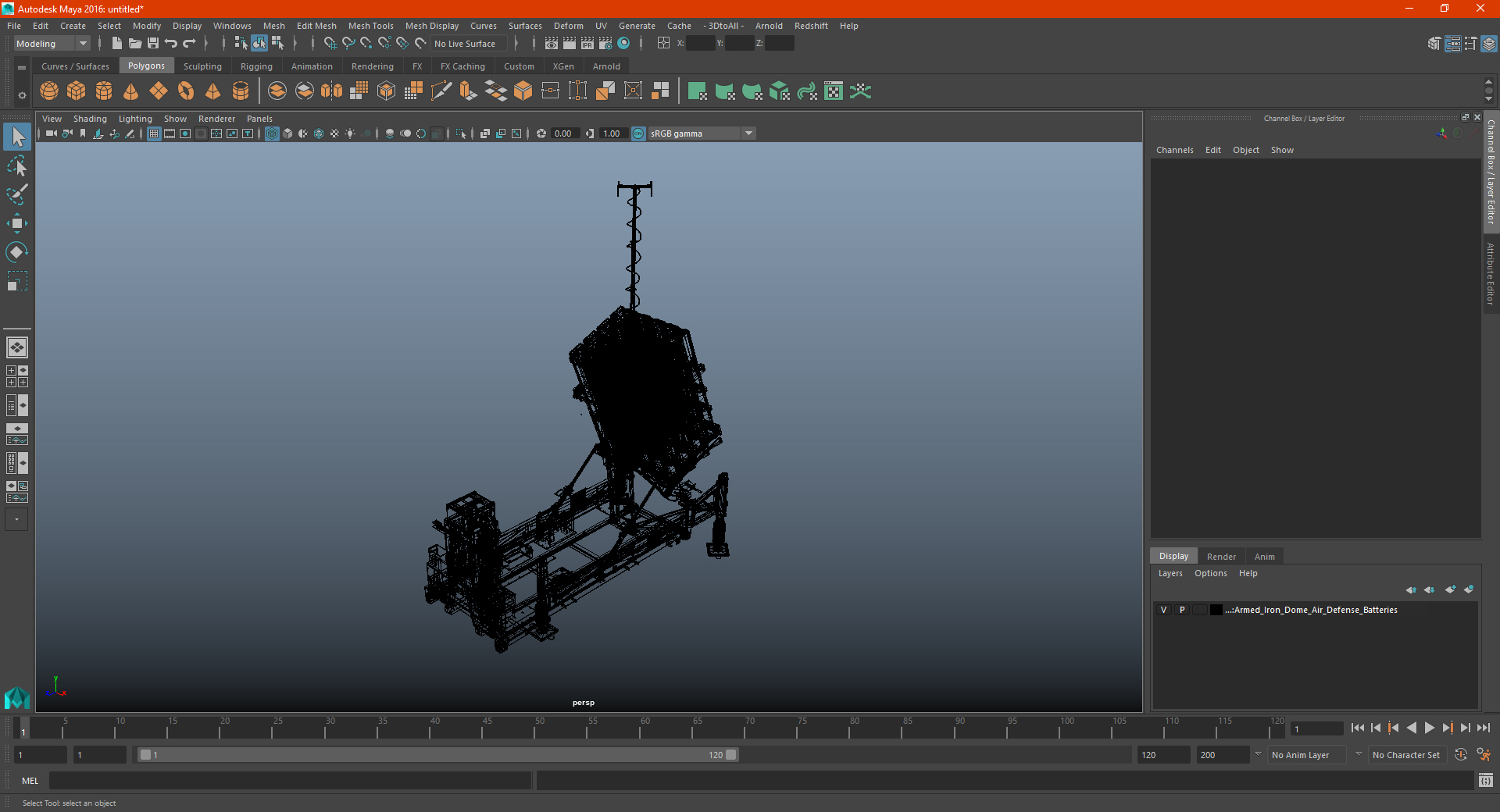 Armed Iron Dome Air Defense Batteries 3D