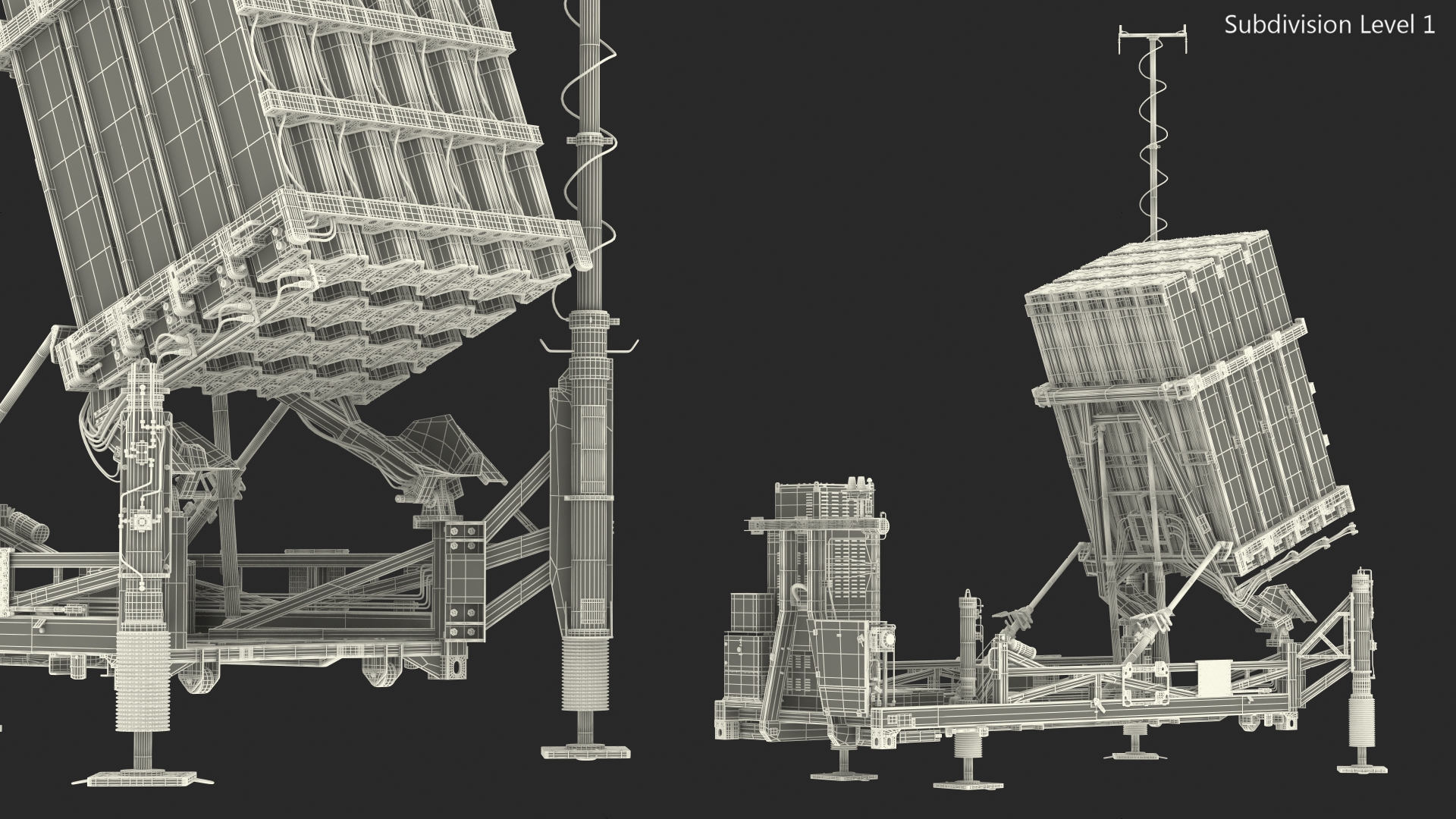 Armed Iron Dome Air Defense Batteries 3D