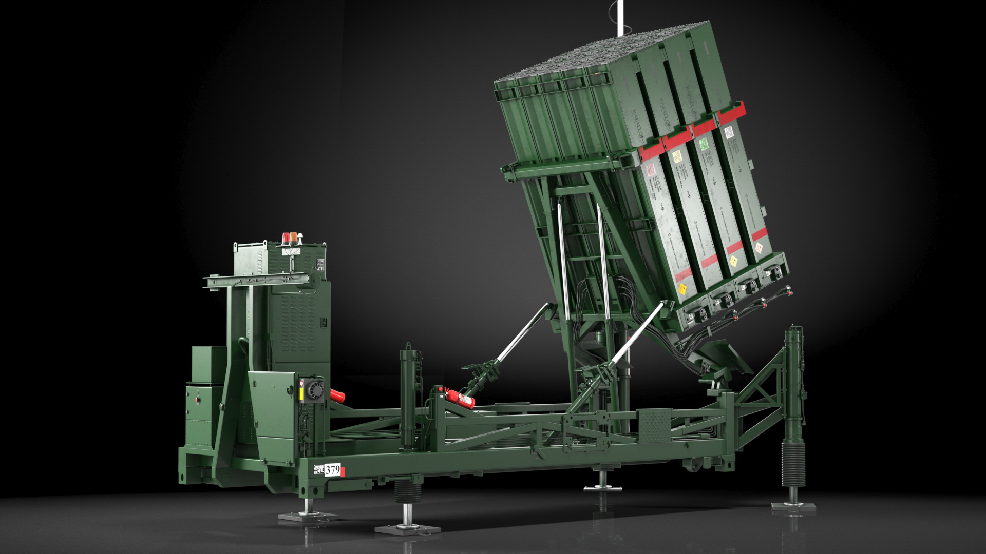 Armed Iron Dome Air Defense Batteries 3D