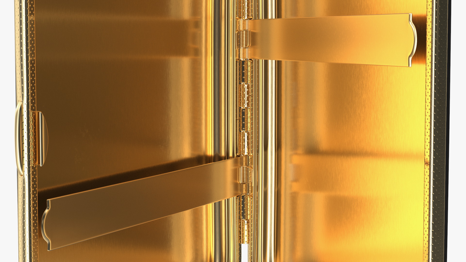 3D model Metal Cigarette Case Gold and Black Open
