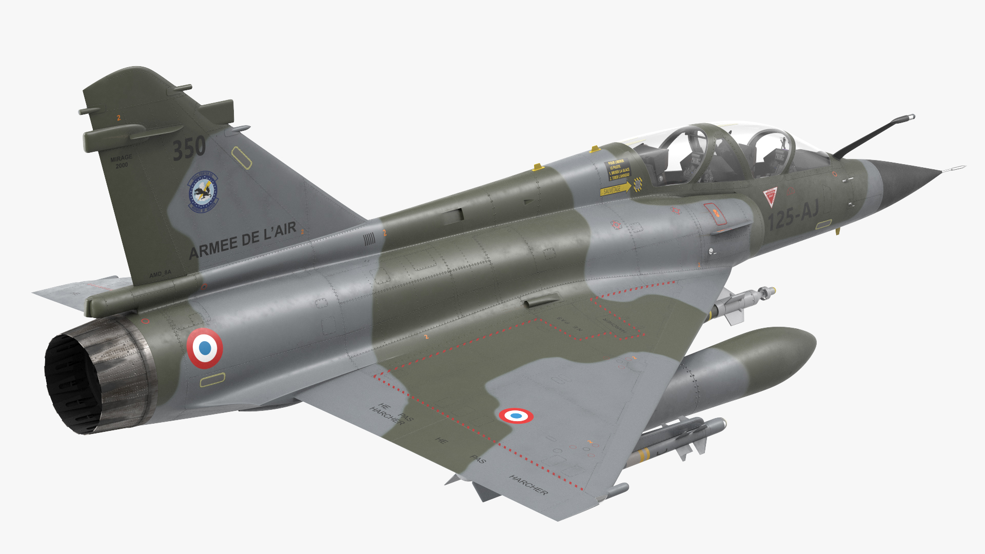Mirage 2000N with Armament Camouflage Flight 3D model