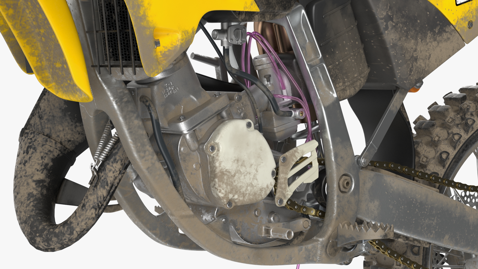 Motocross Motorcycle Dirt Rigged 3D
