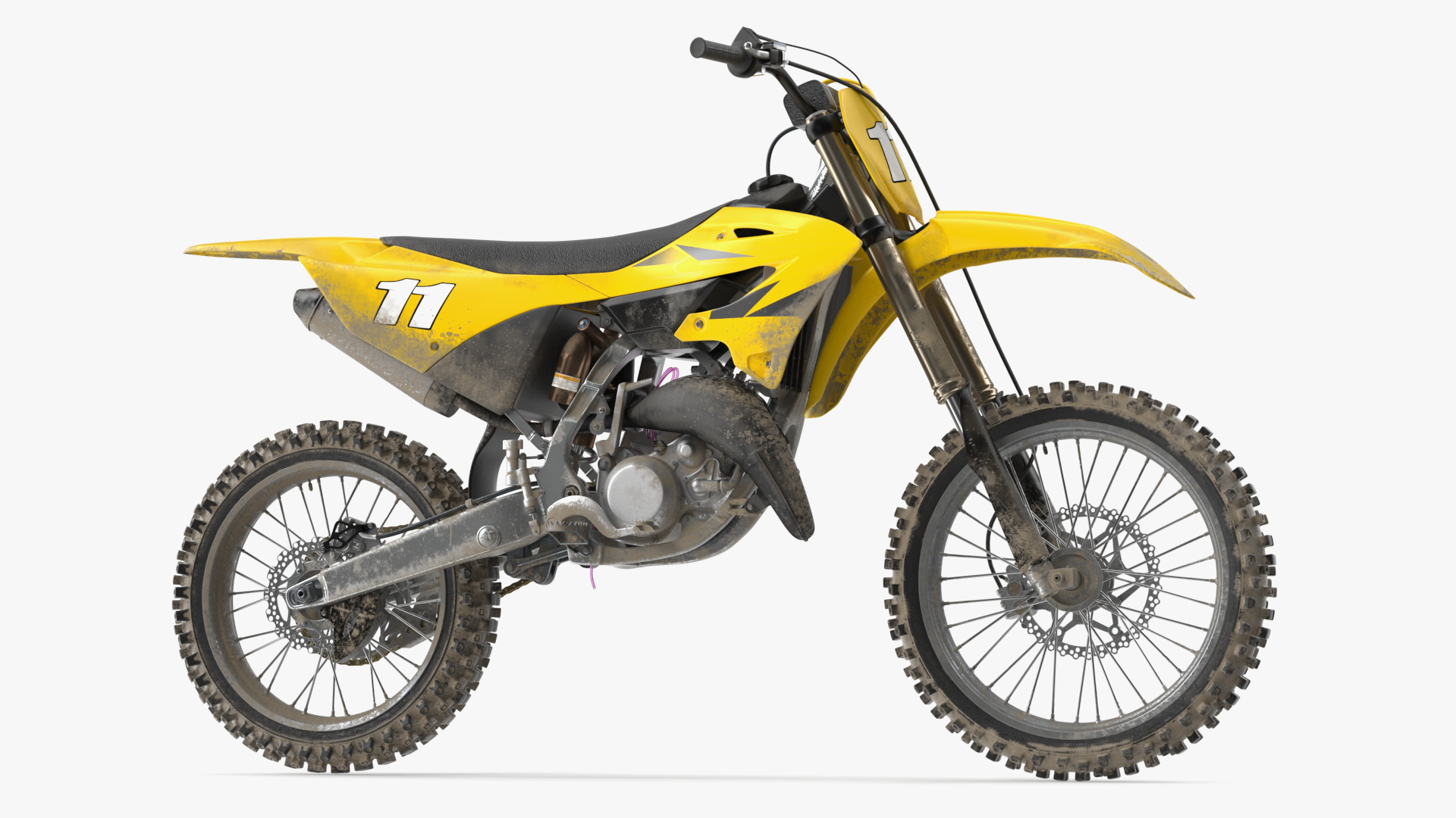 Motocross Motorcycle Dirt Rigged 3D