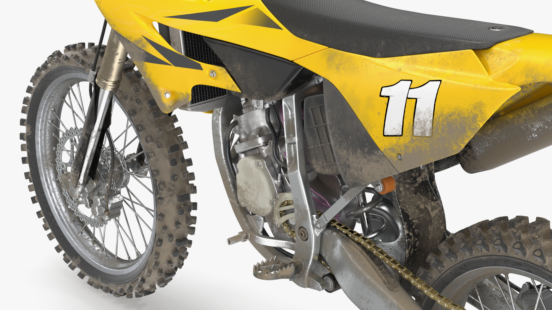 Motocross Motorcycle Dirt Rigged 3D