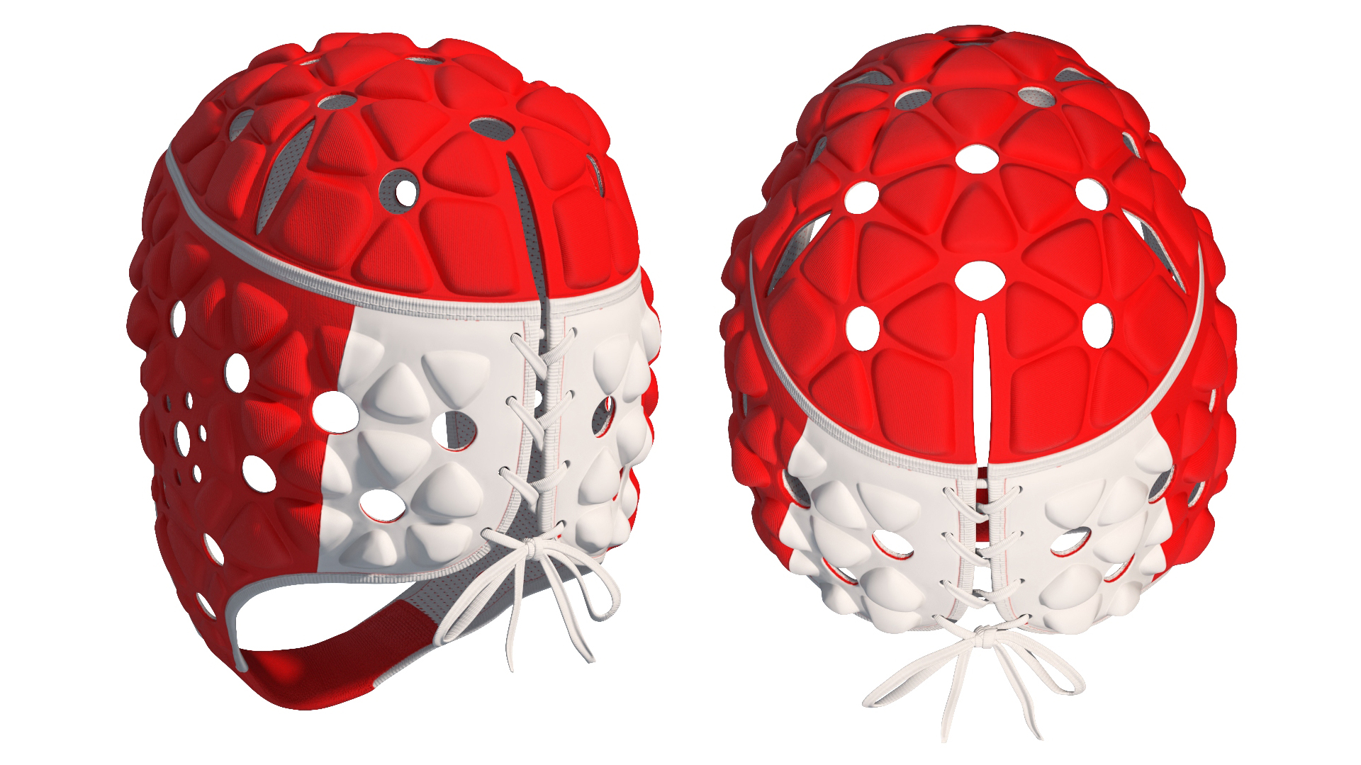3D Uniform Football Player with Rugby Helmet Headguard Rigged model