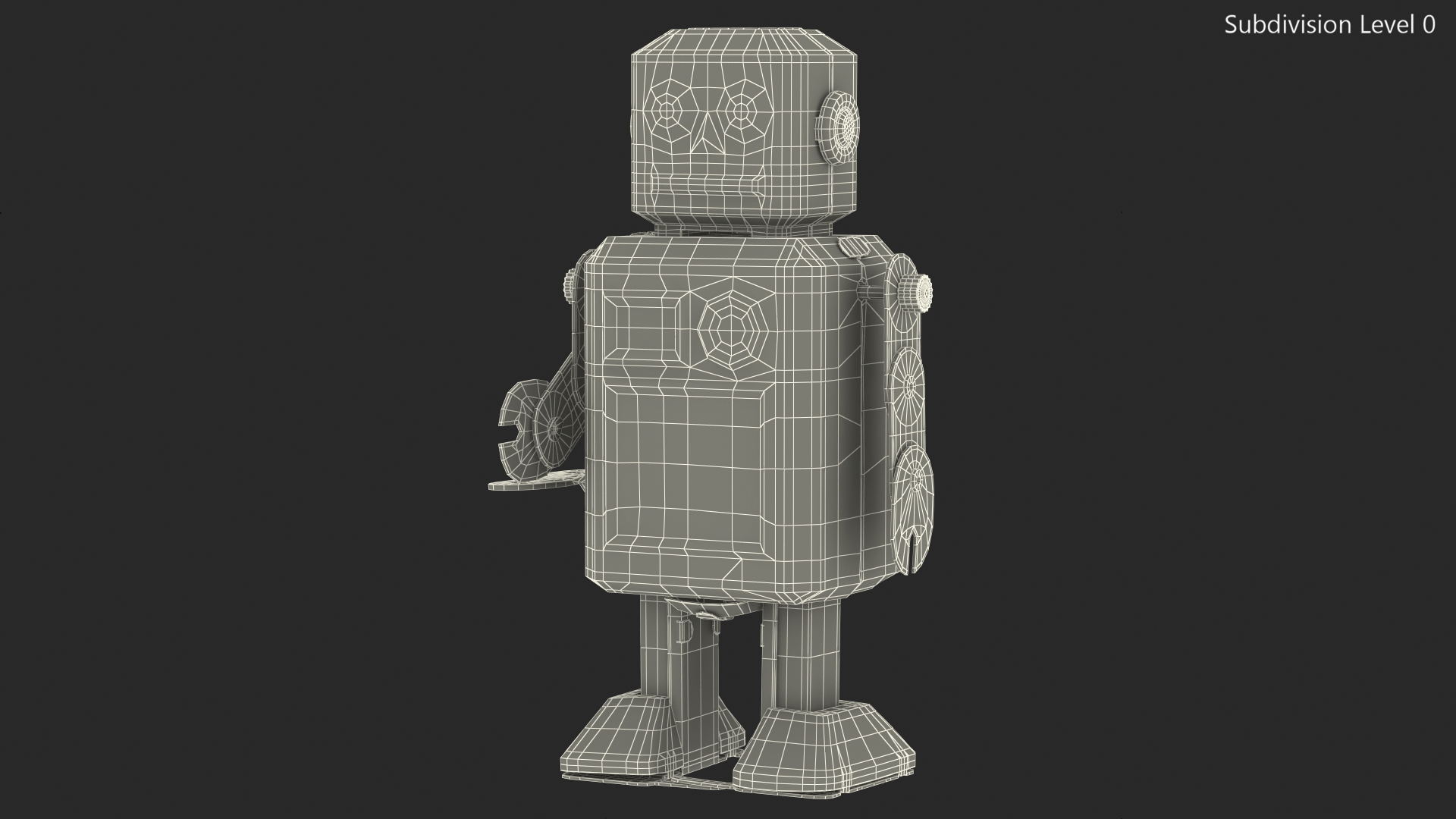 Tin Toy Retro Robot 3D model