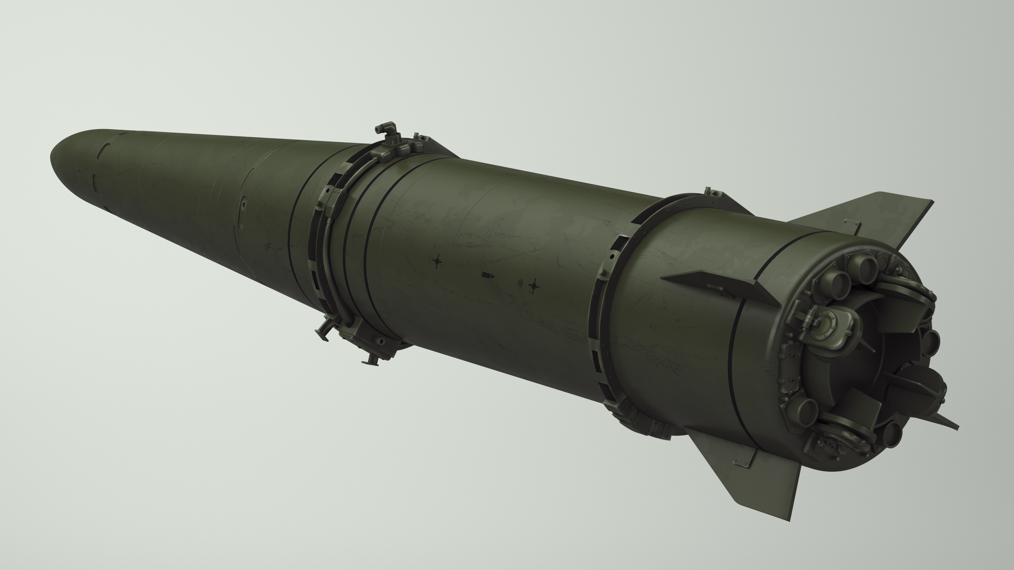 3D model Russian Ballistic Missile 9M723 Iskander