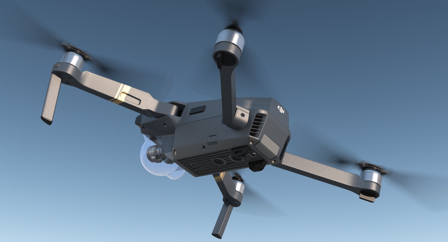 DJI Mavic Pro Quadcopter with Remote Controller 3D
