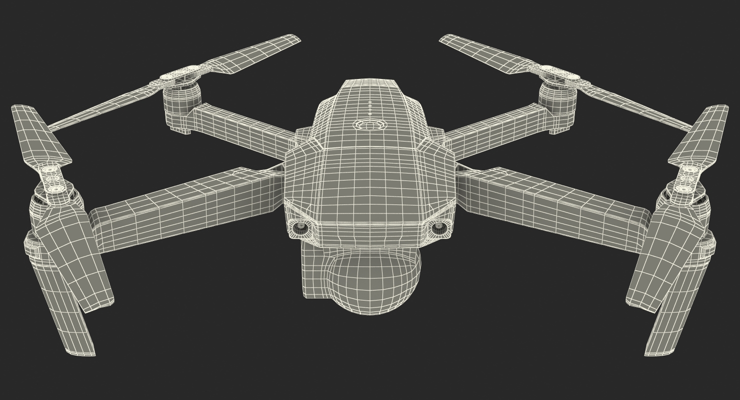 DJI Mavic Pro Quadcopter with Remote Controller 3D