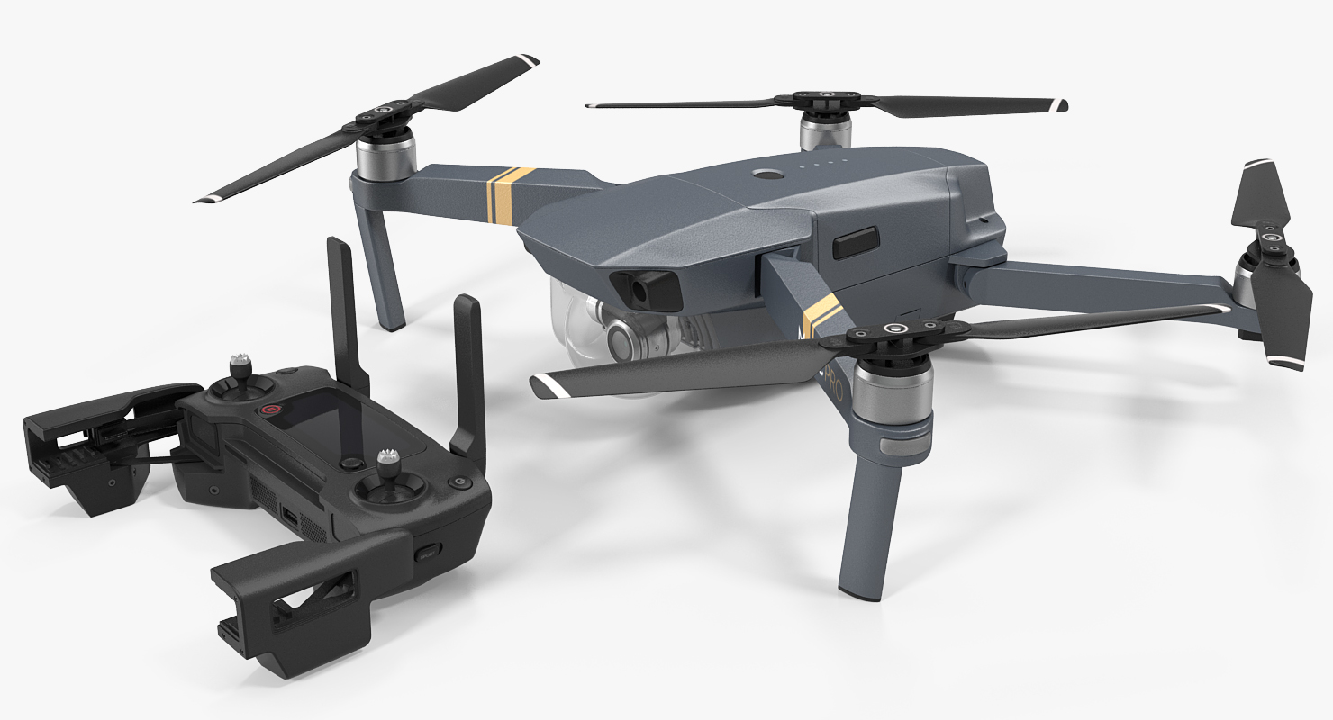 DJI Mavic Pro Quadcopter with Remote Controller 3D