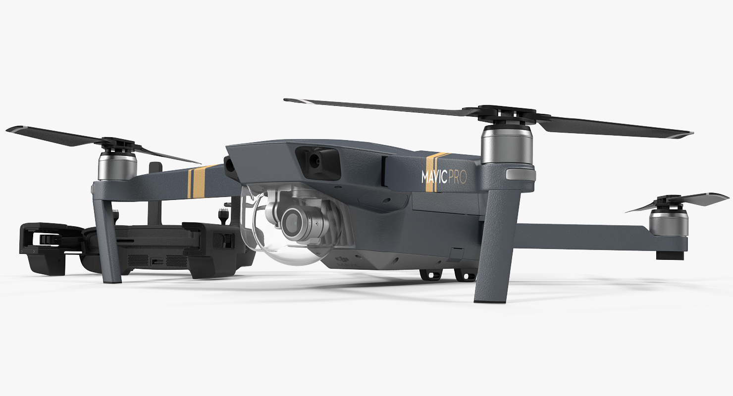 DJI Mavic Pro Quadcopter with Remote Controller 3D