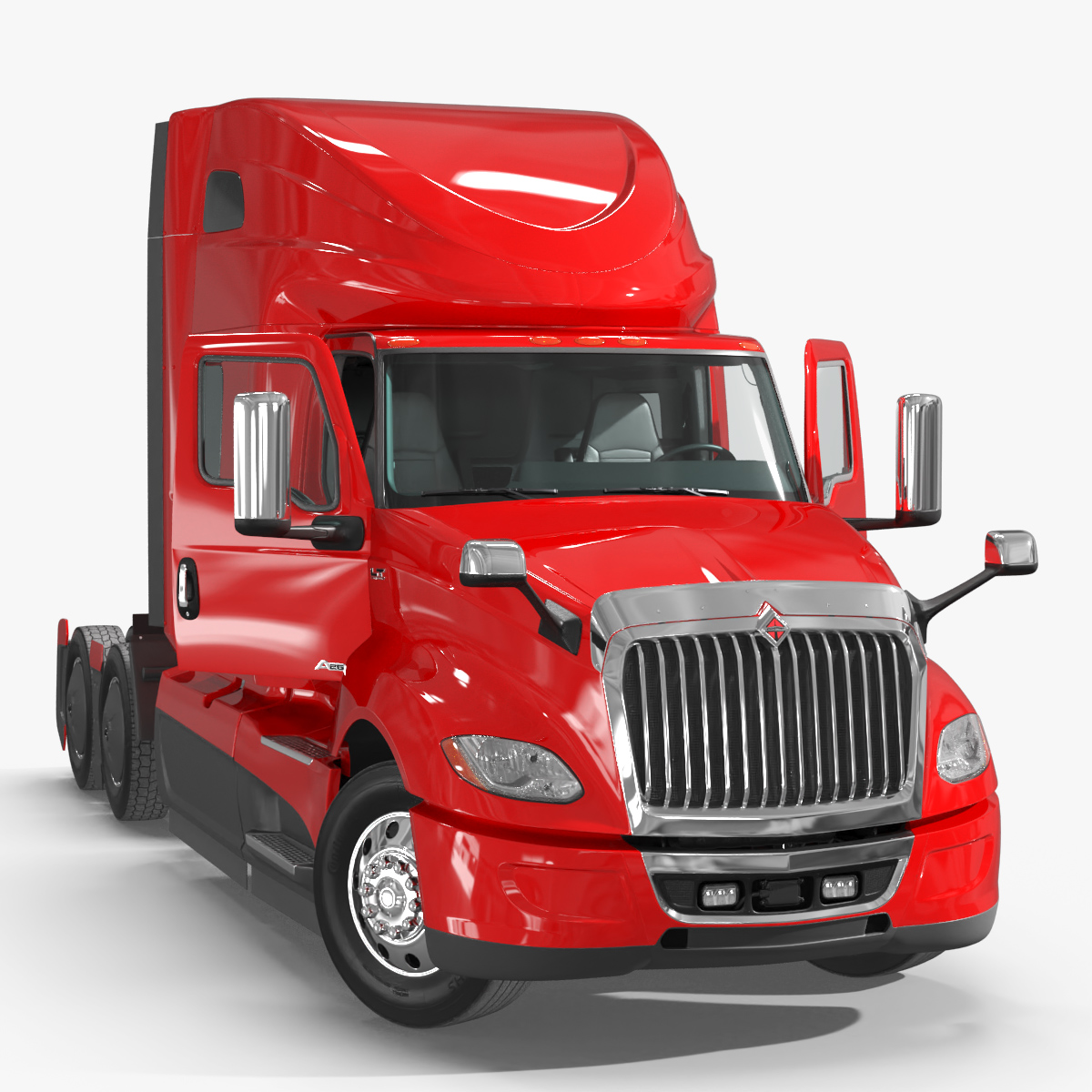International LT625 Heavy Truck Rigged 3D model preview