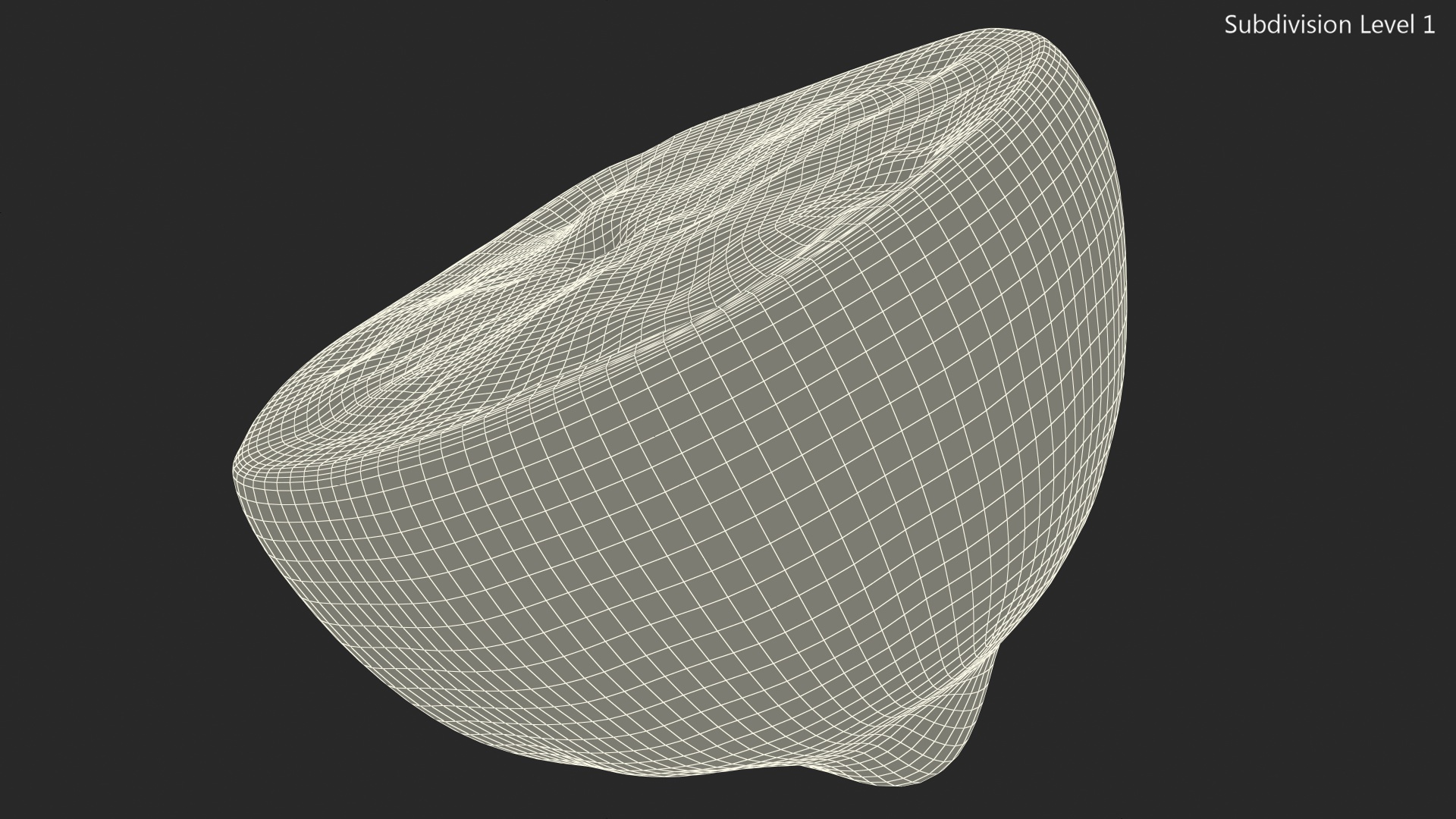 3D Green Lemon Half