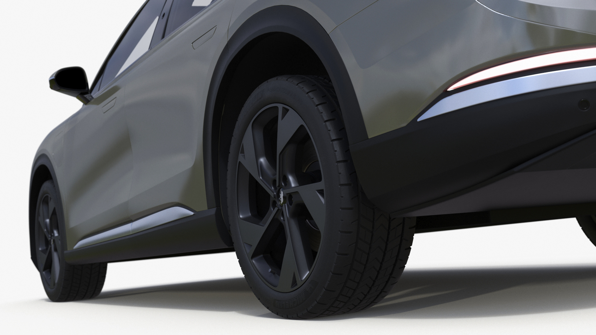 3D Lucid Gravity 2024 Electric SUV Olive Color model