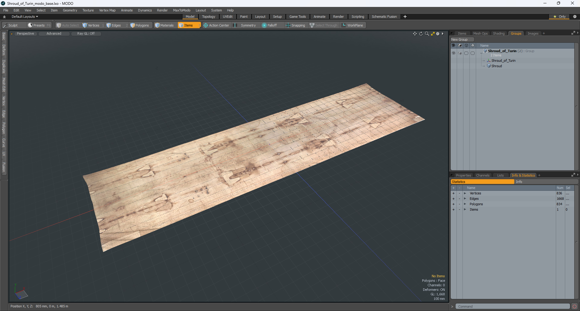 3D model Shroud of Turin