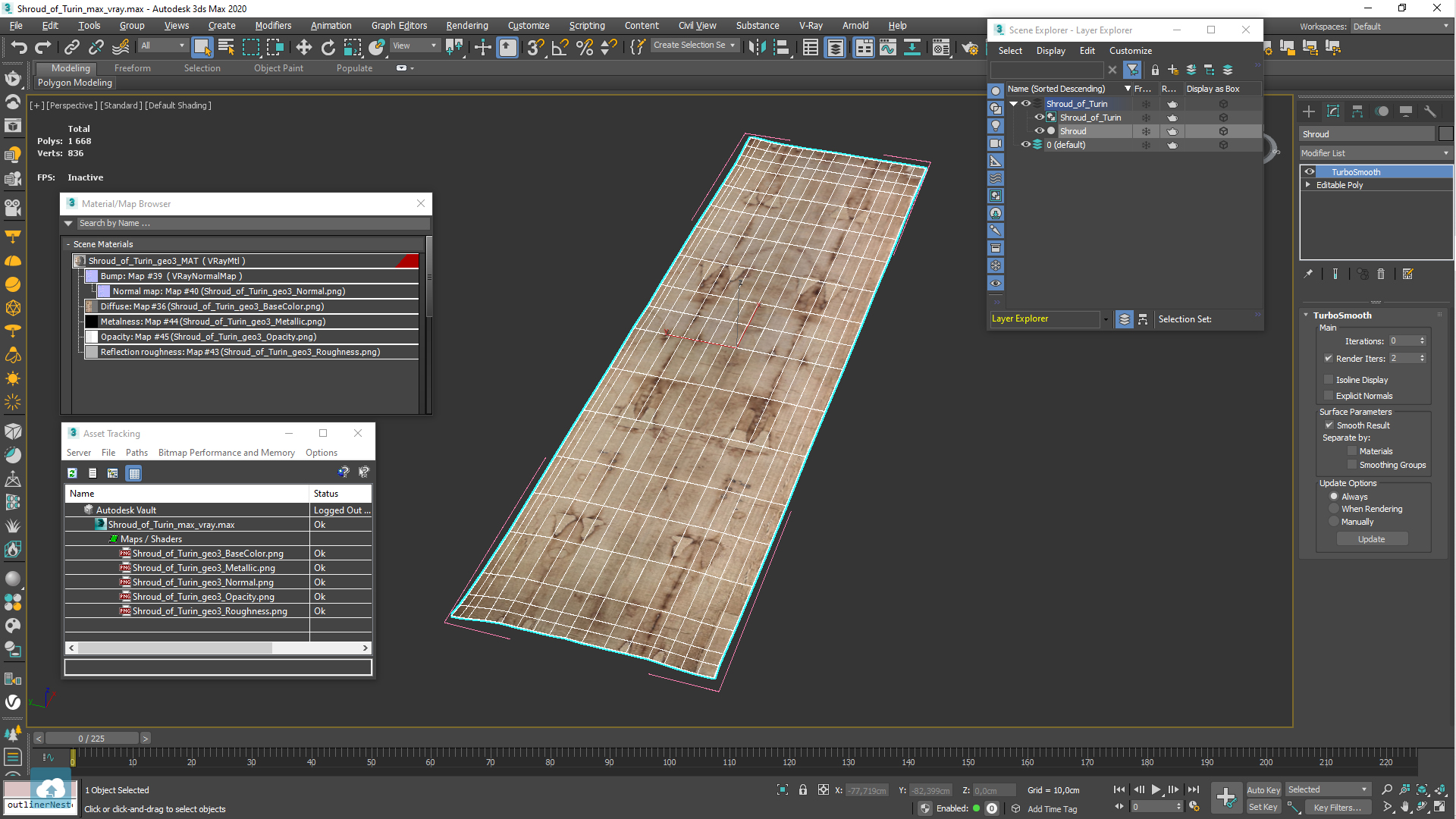 3D model Shroud of Turin