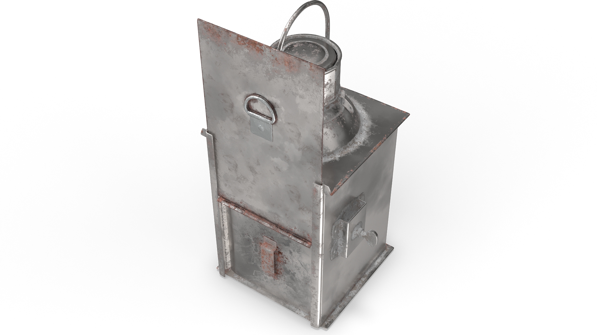 Ship Aged Lamp with Black Glass Disassembled 3D model