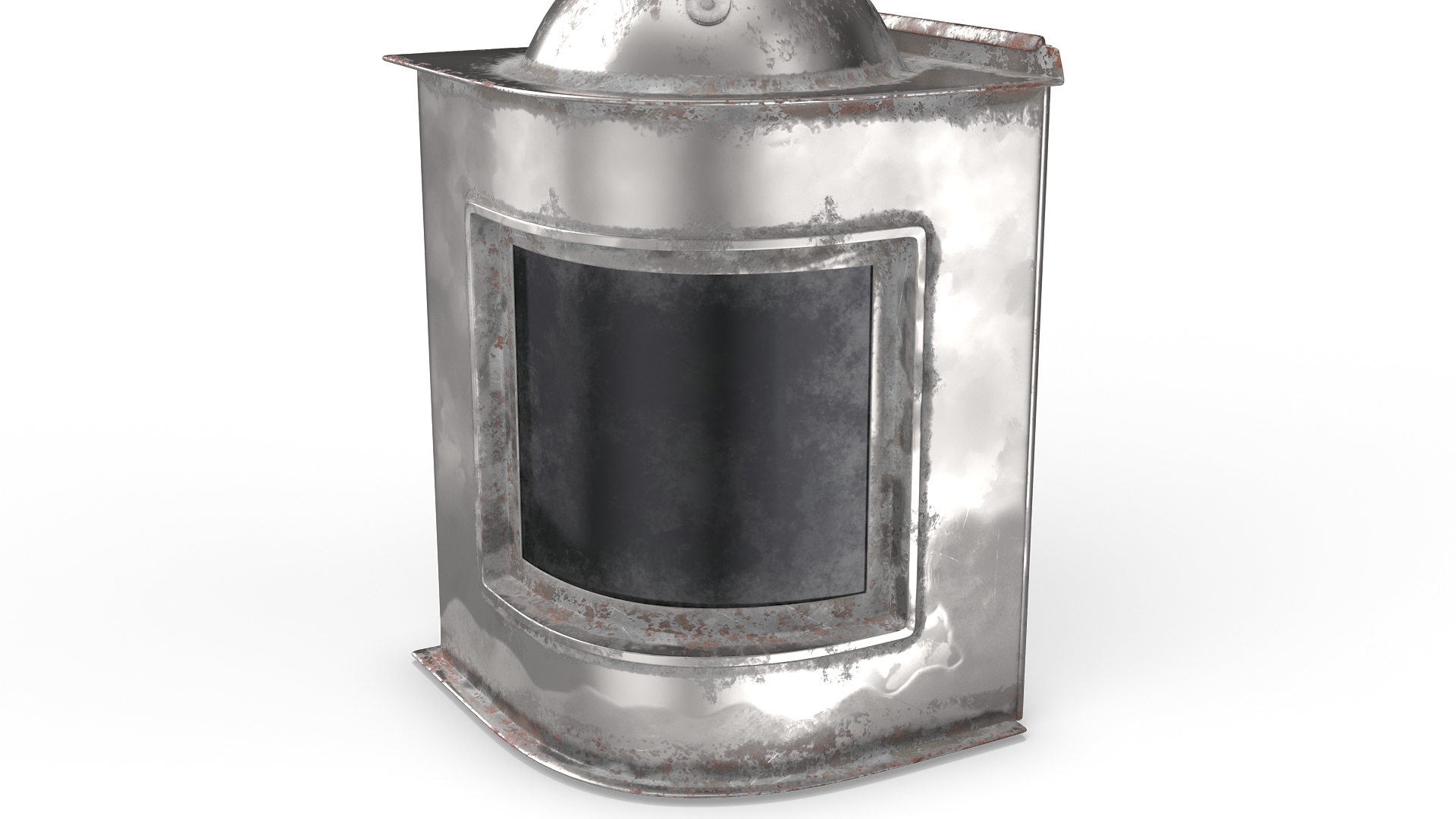 Ship Aged Lamp with Black Glass Disassembled 3D model